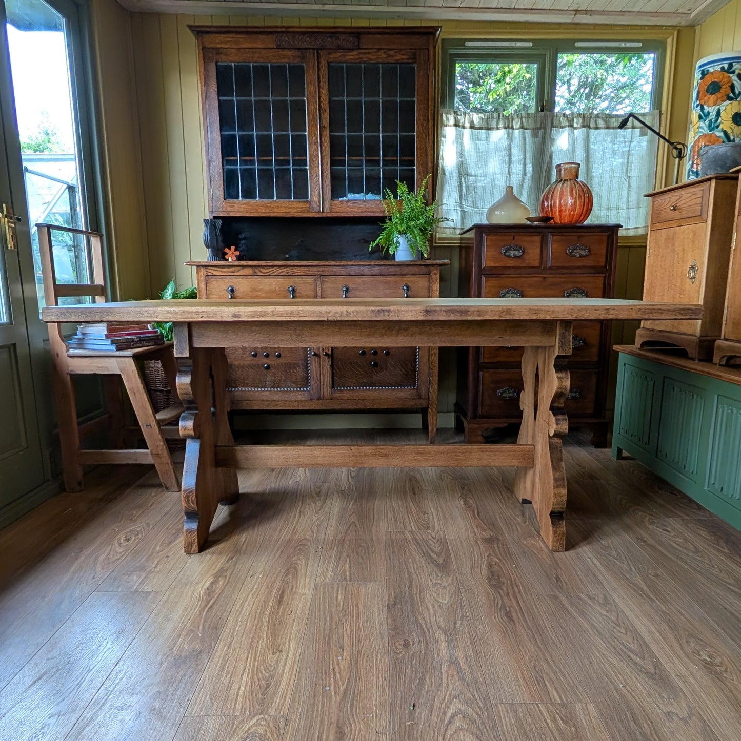 Antique Oak Refectory Table