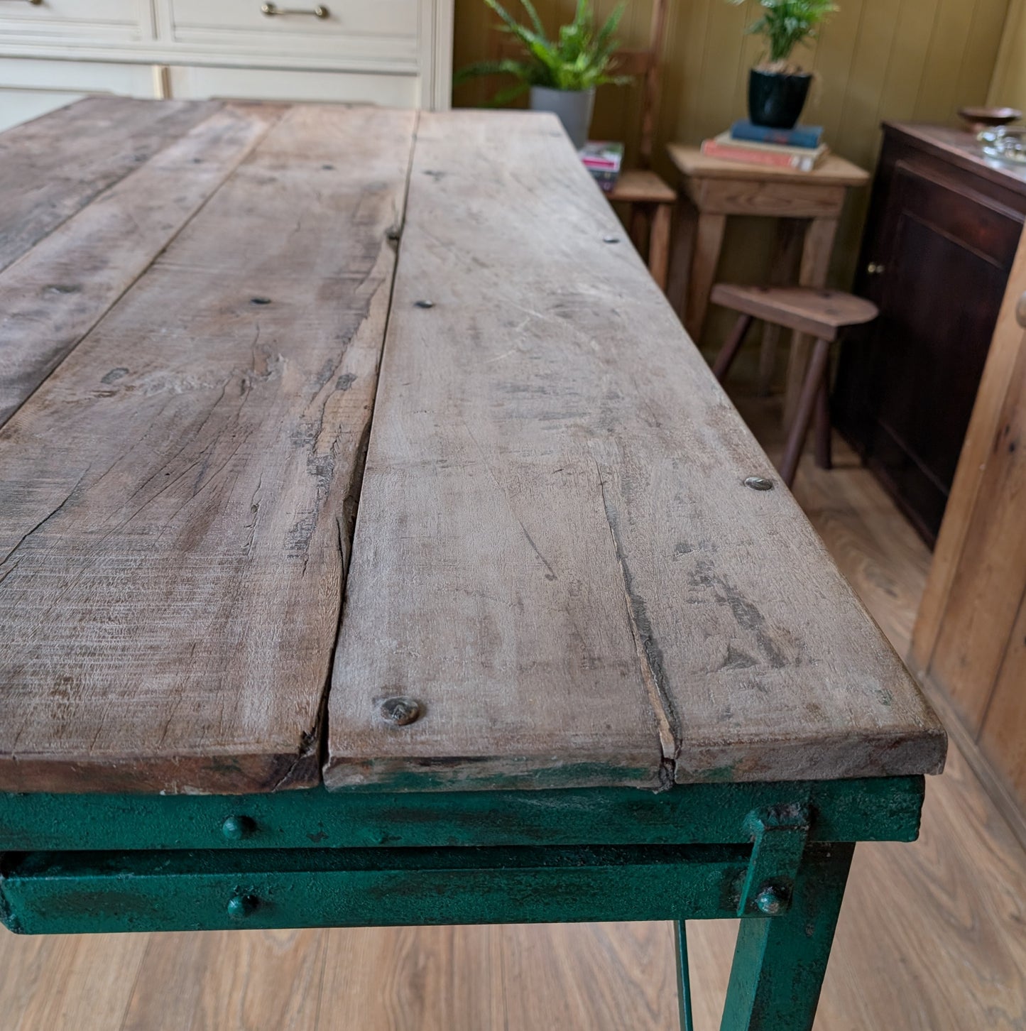 Reclaimed Industrial Style Trestle Table