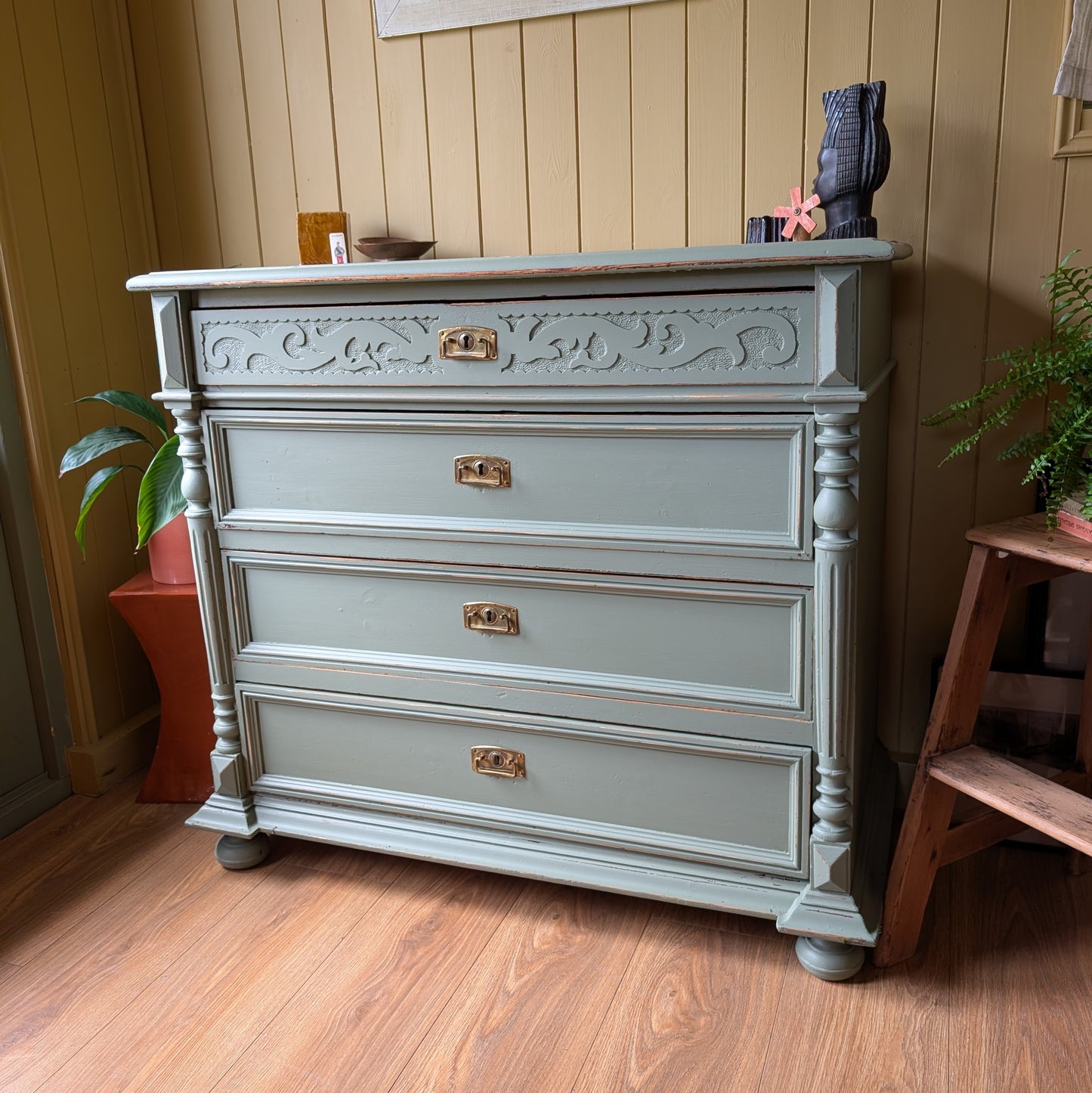 Antique French Painted Chest of Drawers