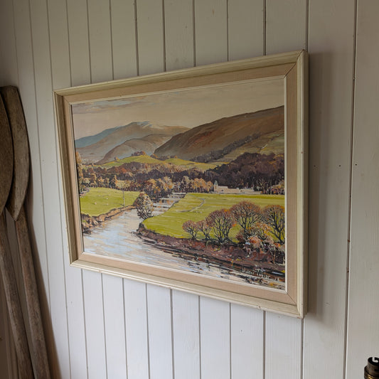 Mid Century Landscape Oil Painting