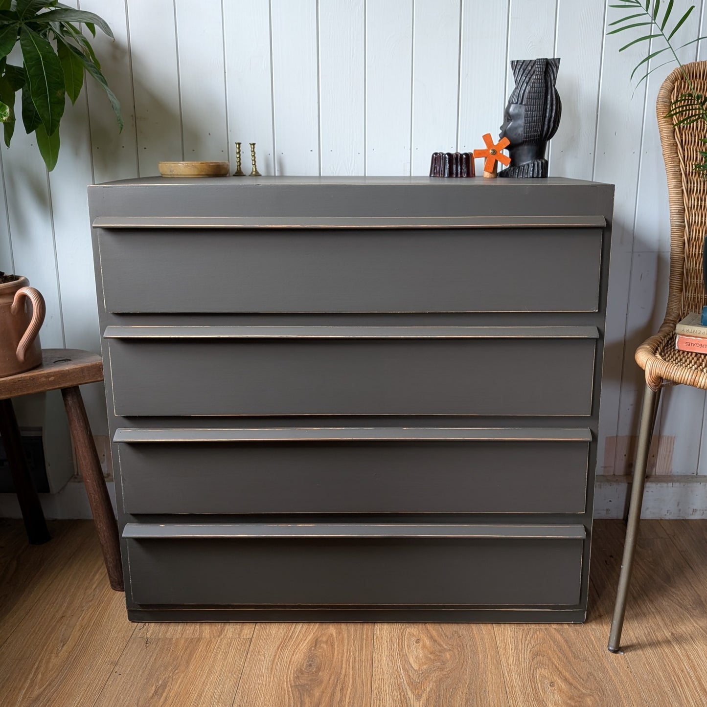 Small Painted Mid Century Chest of Drawers